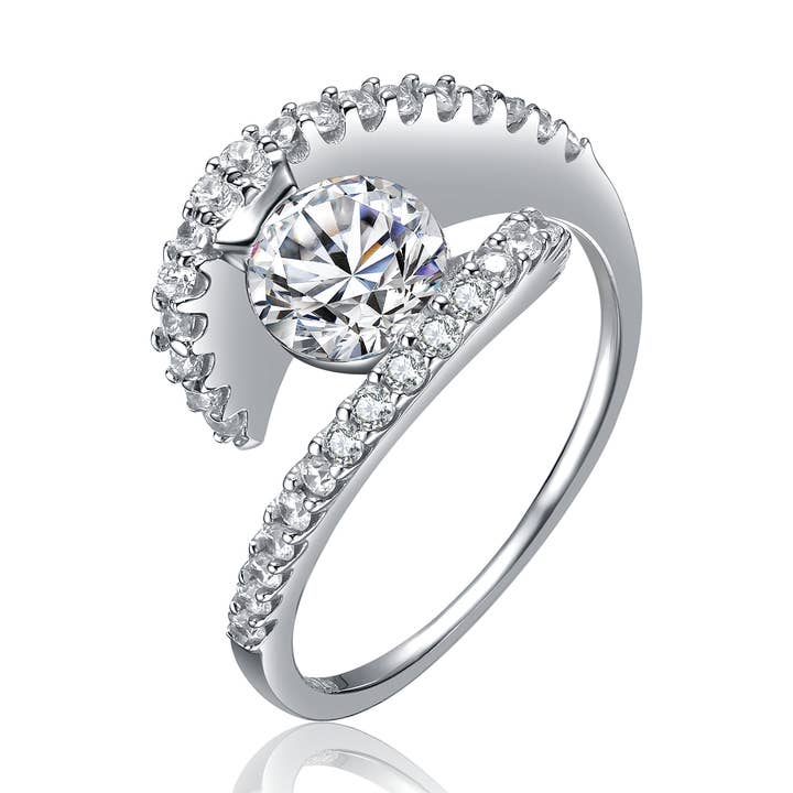 Sterling Silver Cubic Zirconia Ring(96436) for wholesale by Genevive