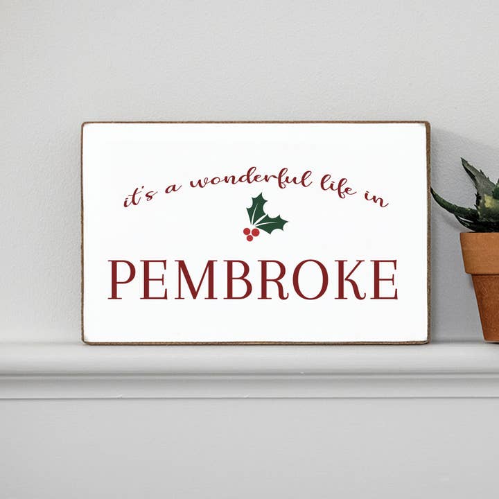 Personalized It's a Wonderful Life Decorative Wooden Block for wholesale by Rustic Marlin