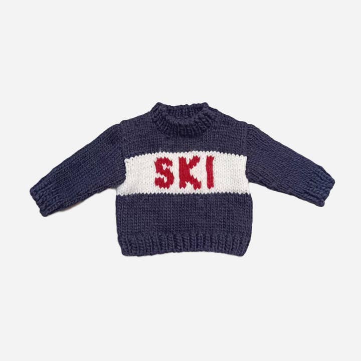 Ski Sweater Navy Baby Kids Snow Winter Pullover Holiday for wholesale by The Blueberry Hill