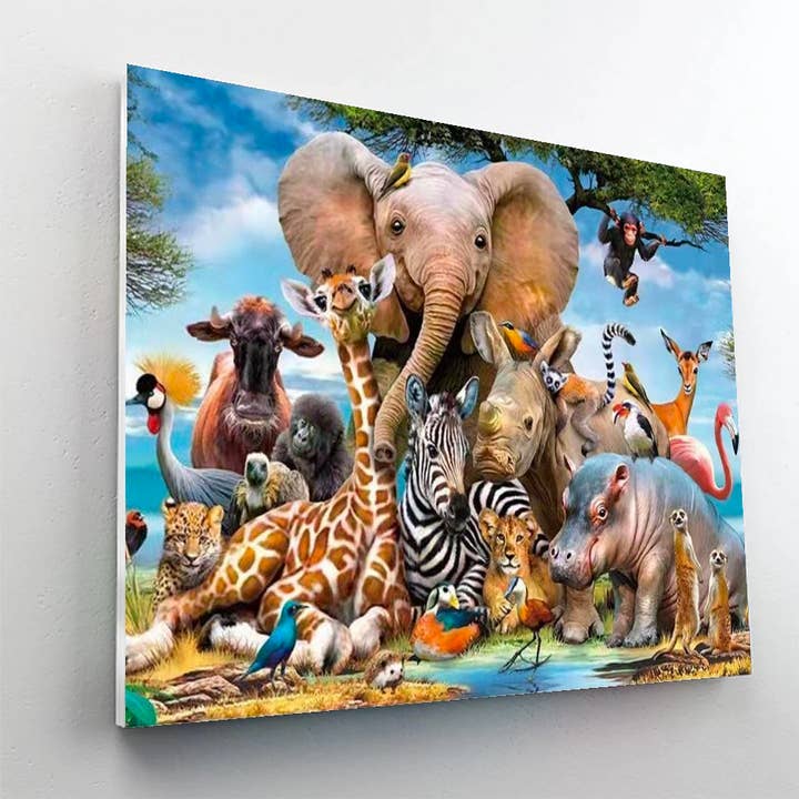 Artistry Rack – wholesale DIY-pysselkit – DIY elefantfärg efter nummer målningssats1