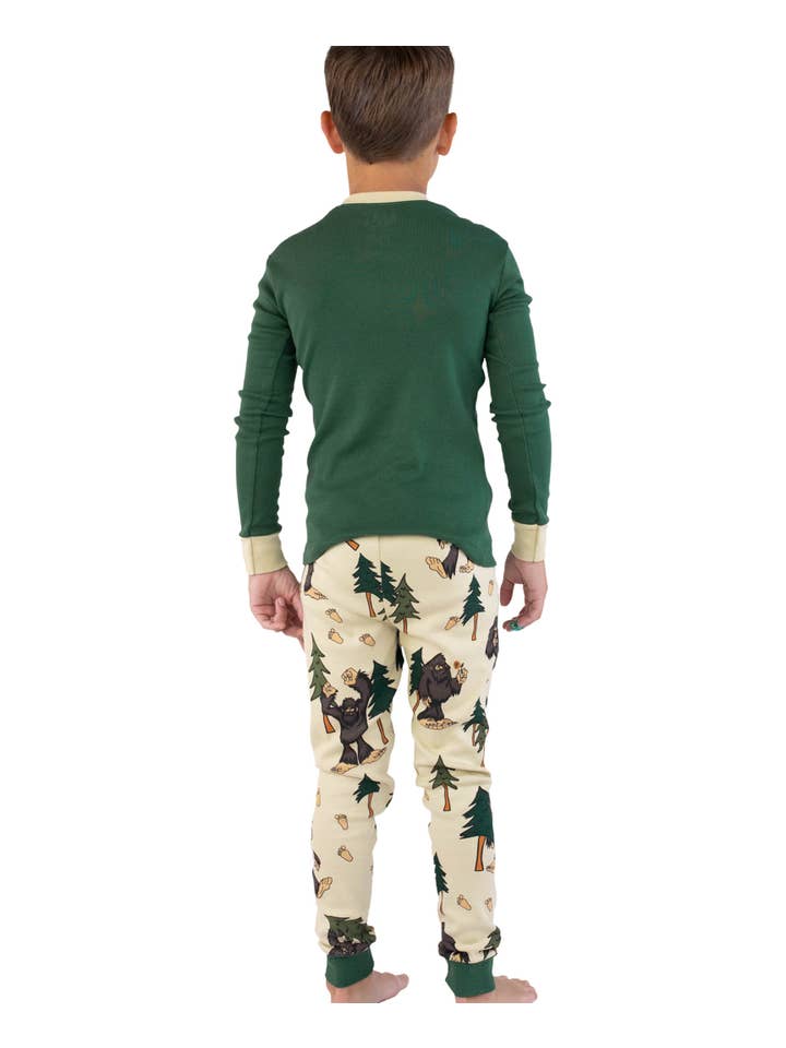 Lazy One - Wholesale Sleepwear Set - Kids - Lil' Squatch Kid's Long Sleeve Pajama Set7