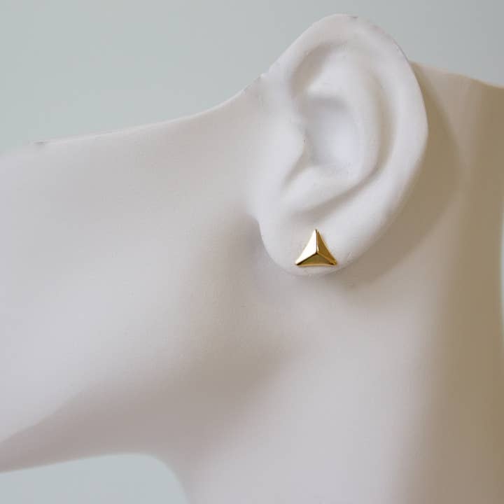 Pointed Triangle Stud Earrings for wholesale by a.v. max
