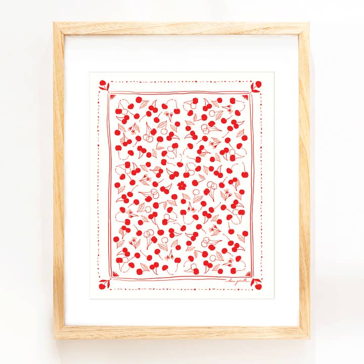 Cherries 8x10 Print for wholesale by Elana Gabrielle