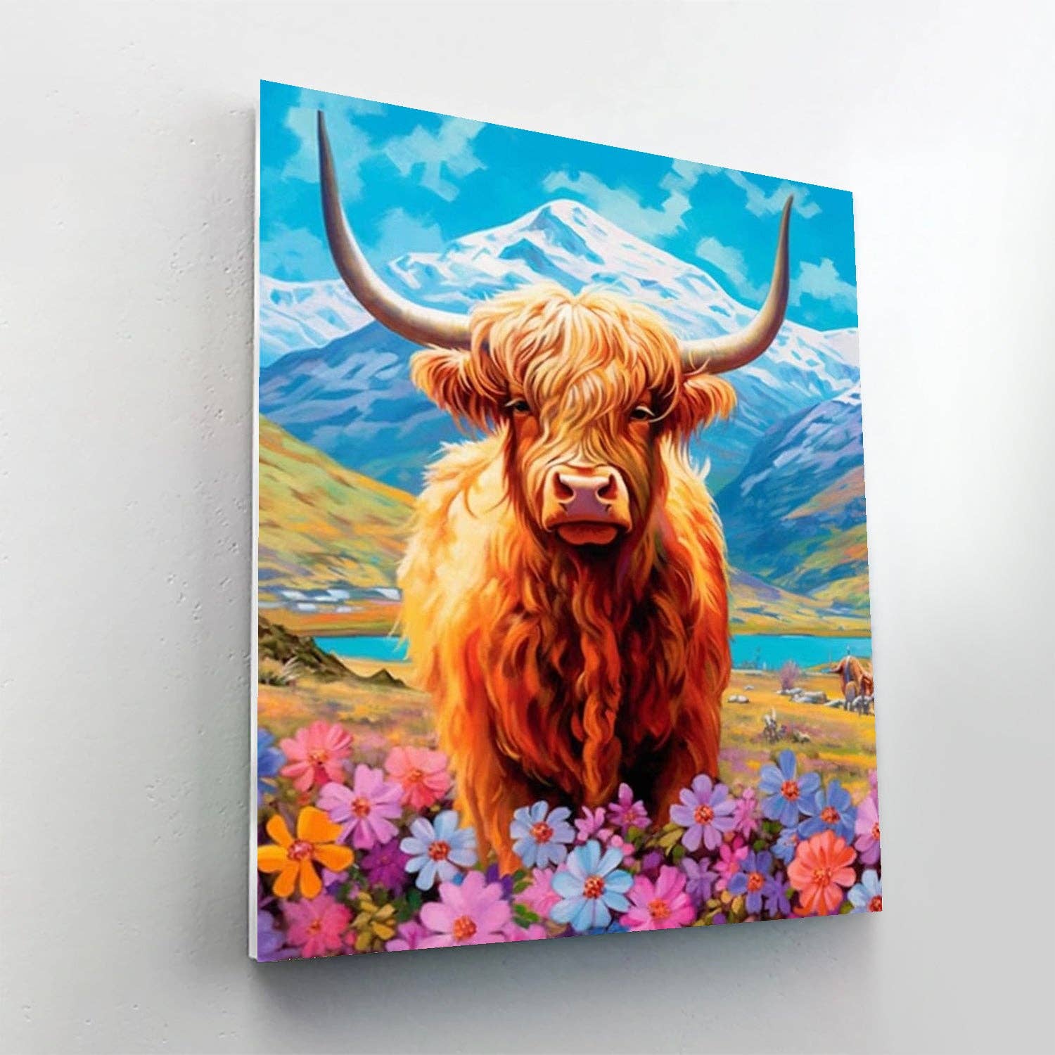 Artistry Rack - Wholesale DIY Craft Kit - Frameless Highland Cow Paint By Number Kit5