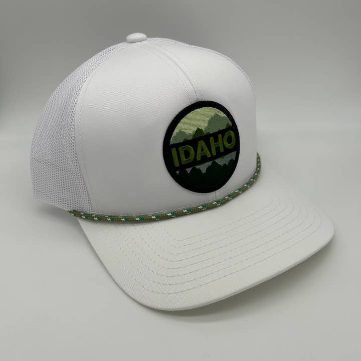 Idaho Camo Mountains - Braided Snapback Trucker Hat for wholesale by Tree City Stickers