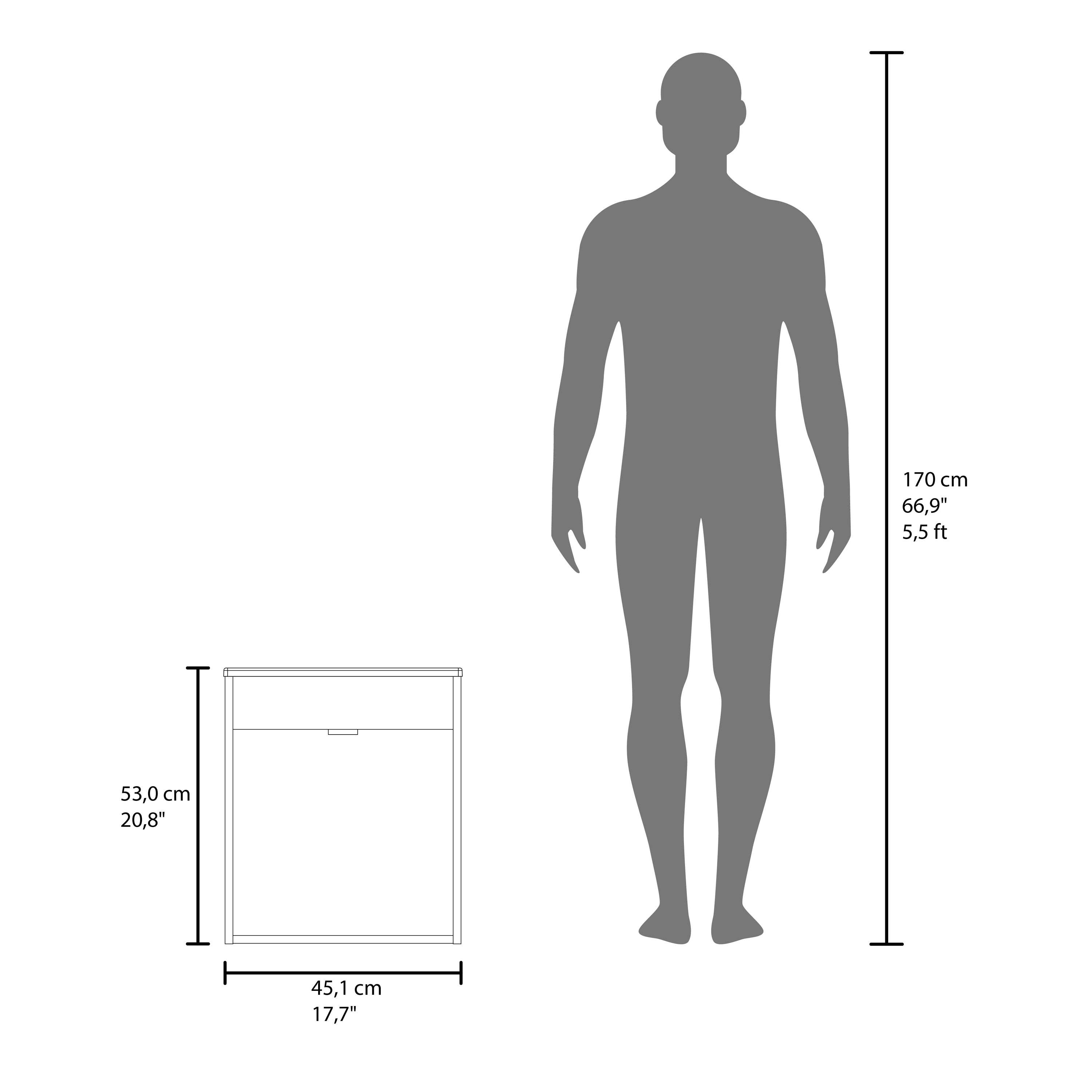 TUHOME FURNITURE - Wholesale Cabinet - Bathroom Vanity 45 Meka, One Open Shelf6