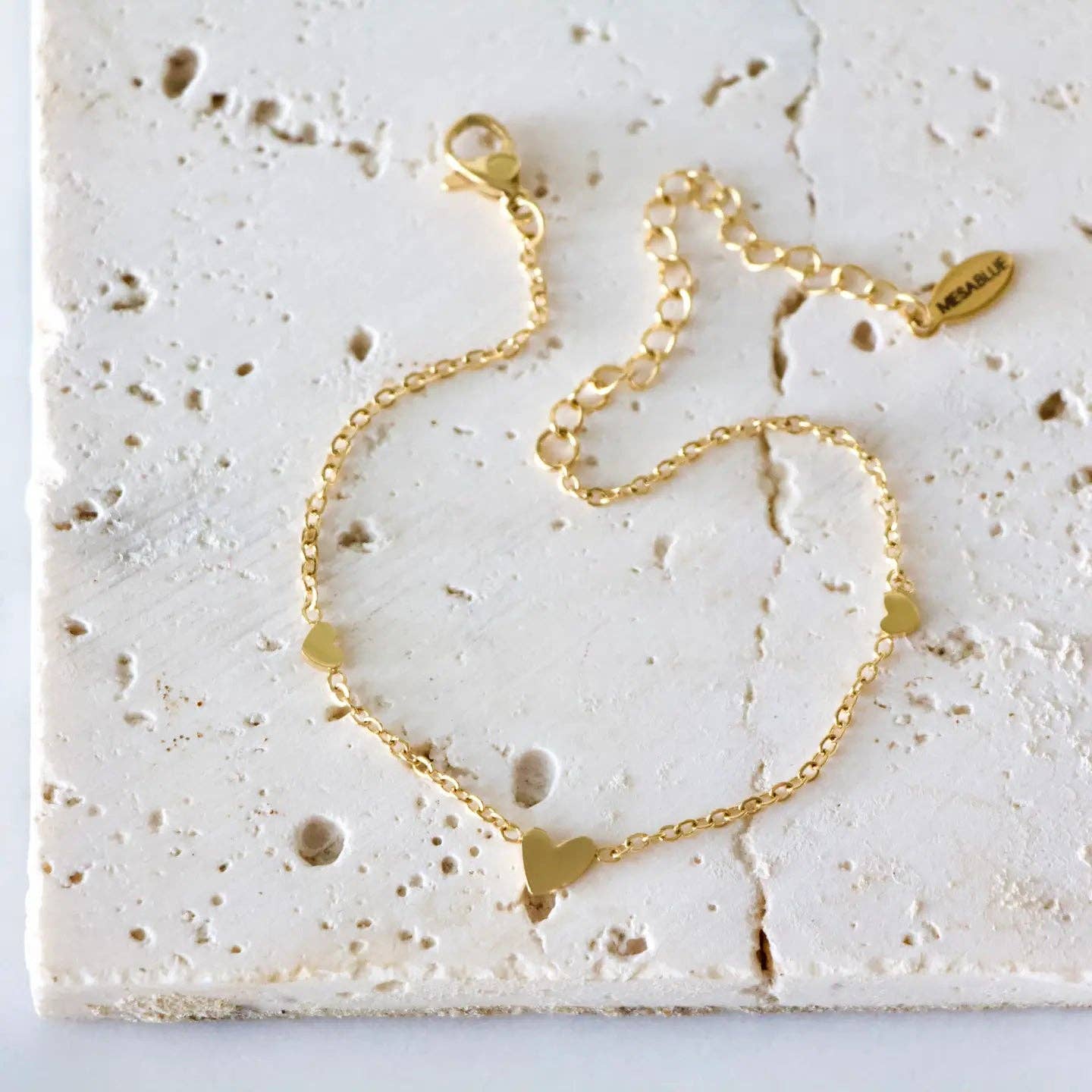 Mesa Blue - Wholesale Charm/Dangle Bracelet - Triple Heart Bracelet - Waterproof1