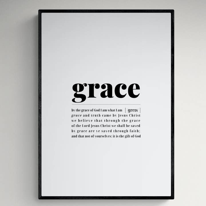 Grace | Grace Definition Print voor wholesale door Paths of Life