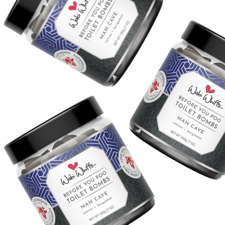 Wabi Whiffs - Vendita all'ingrosso Spray per il bagno - Bombe d'amore Man Cave Fizzing Toilet da 200 g1