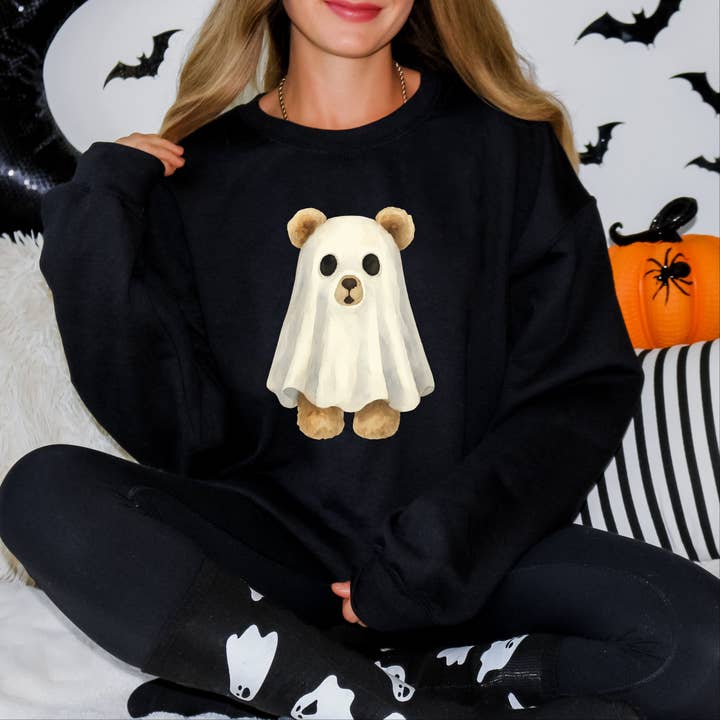 Sweat-shirt Femme - Ours Fantôme Aquarelle pour la vente par Olive And Ivory Wholesale