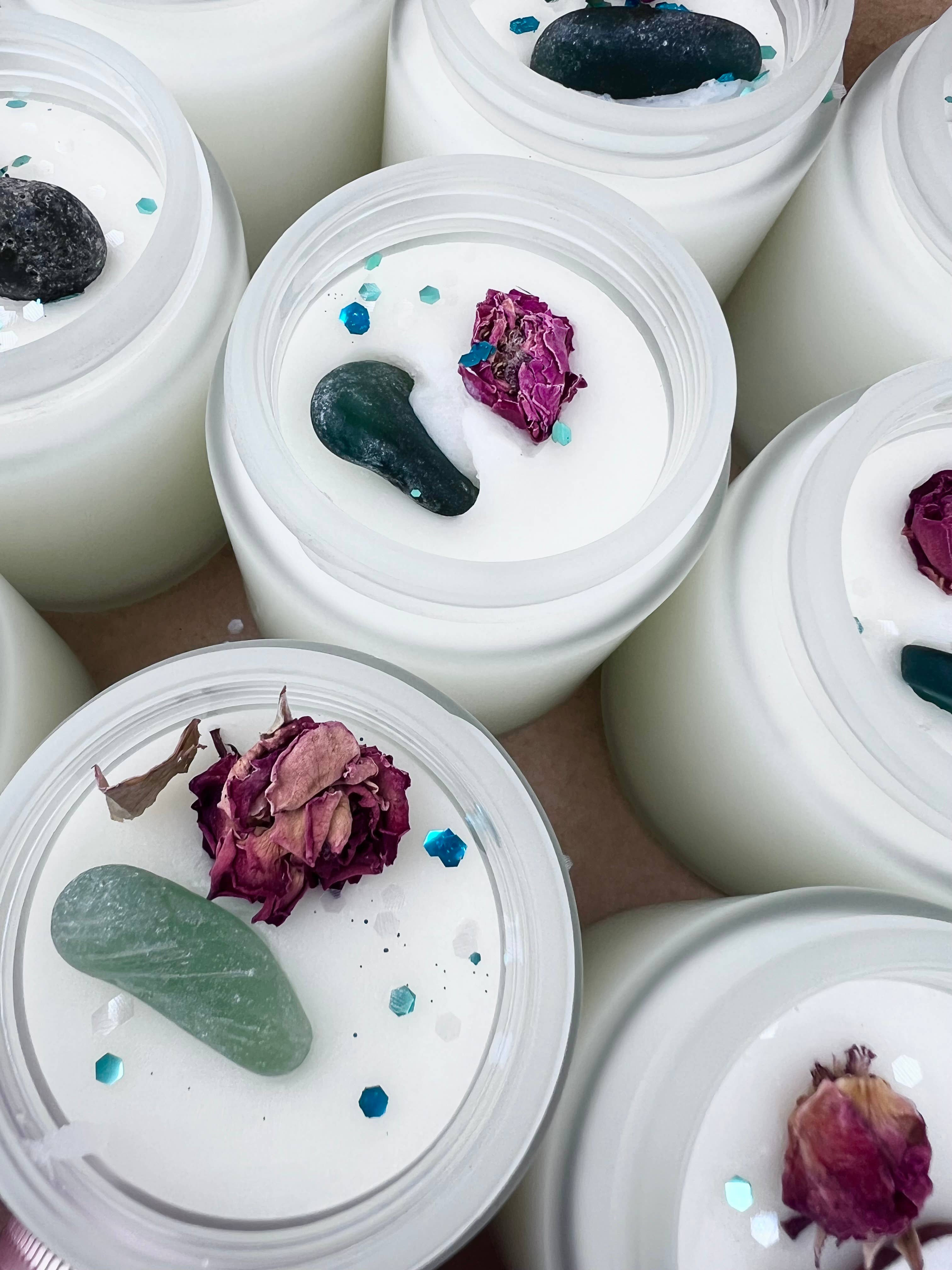 Fairyland Glade - Wholesale Body Scrub/Exfoliant - Sea Spray & Beach Rose Sea Glass Topped Sugar Scrub1