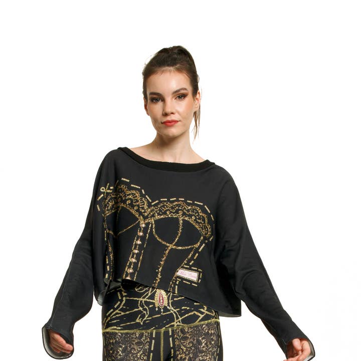 Bluse T Mini-Schwarz - Paper Dolls für den Großhandel von IPNG Design