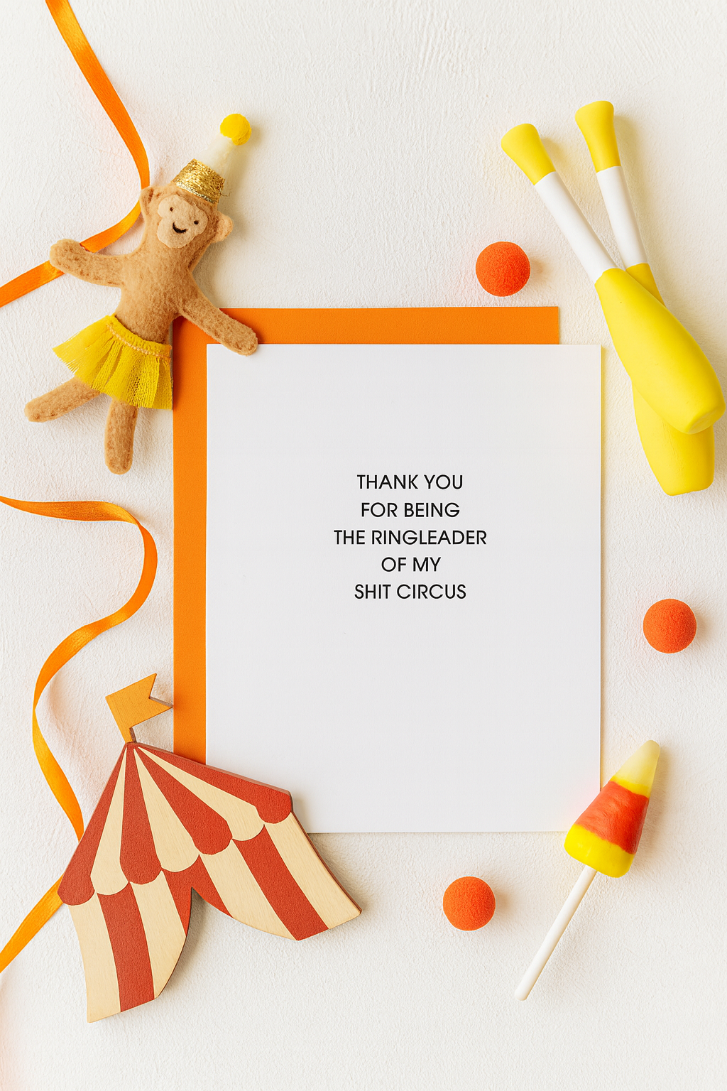 Chez Gagné – wholesale Tackkort – Tack för att du är ledare för min skitcirkus - Tack - Roligt kort2