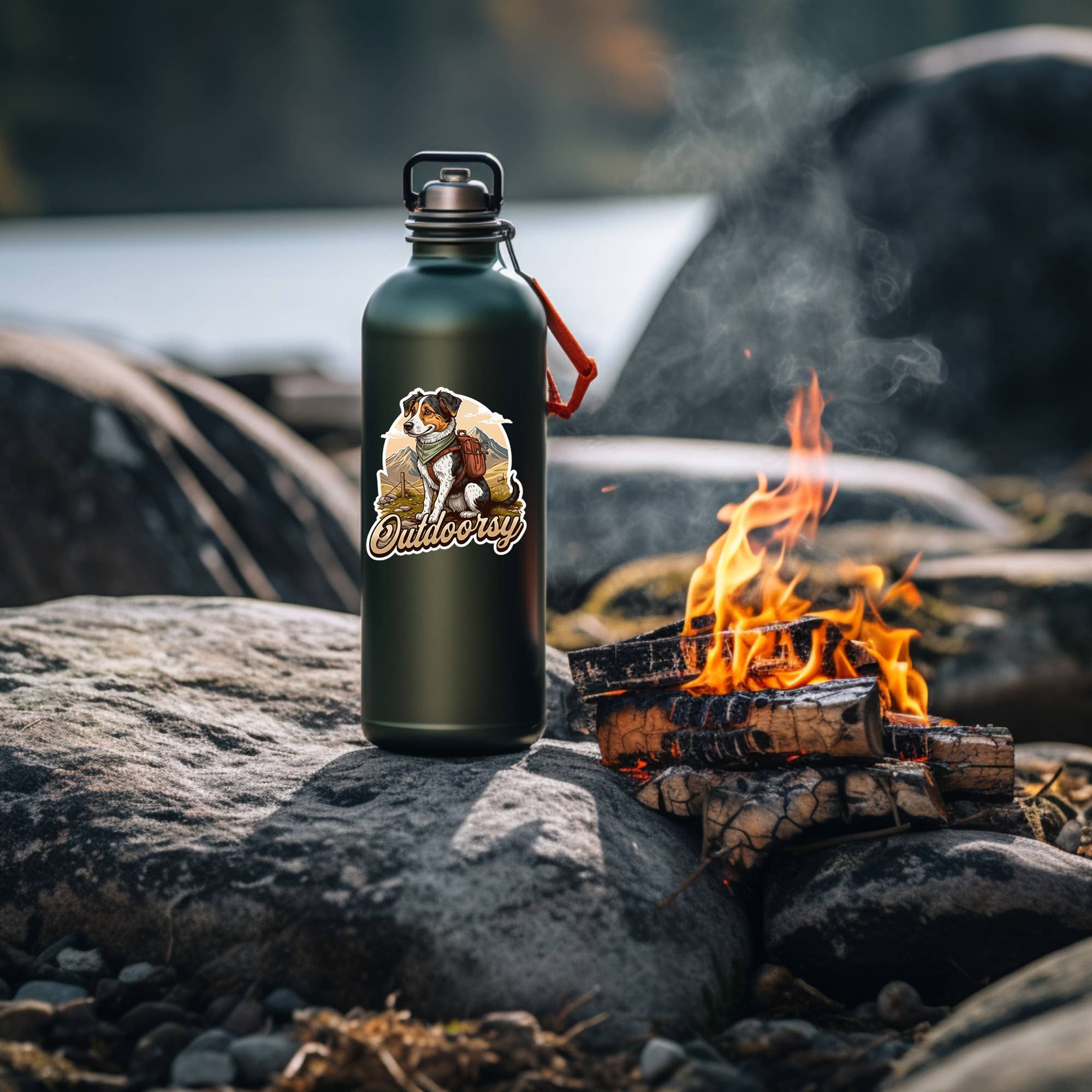 PiggyPrintStickers - Wholesale Sticker - Outdoorsy Dog Sticker | Dog Vinyl Sticker | Dog Stickers3