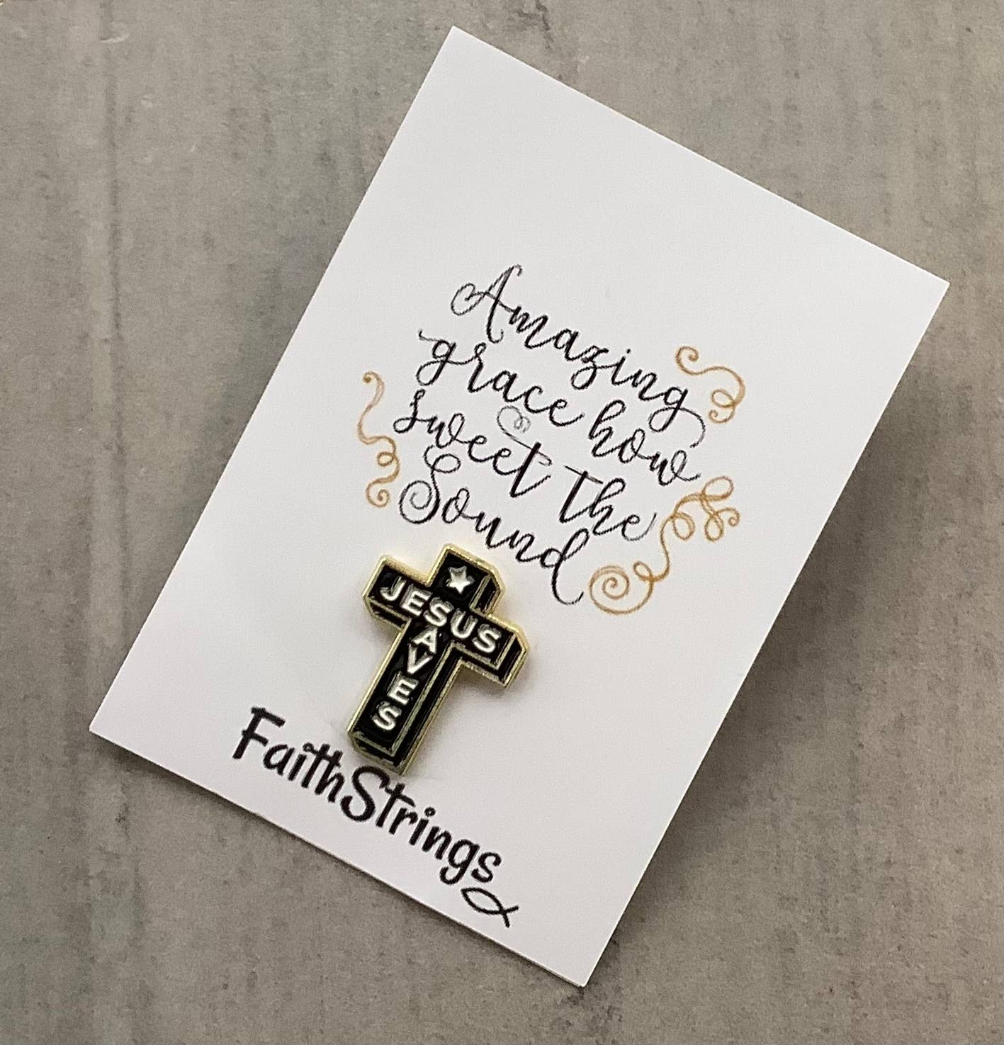 Faithstrings – wholesale Lapel pin/button – Pin Badge Christian gift Cross Jesus Lapel Tie Enamel 1