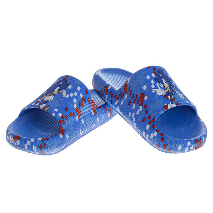 Josmo Shoes Inc - Wholesale Sandals - Kids - Sonic The Hedgehog Boys Slip On Slides (Little Kid/Big Kid)5