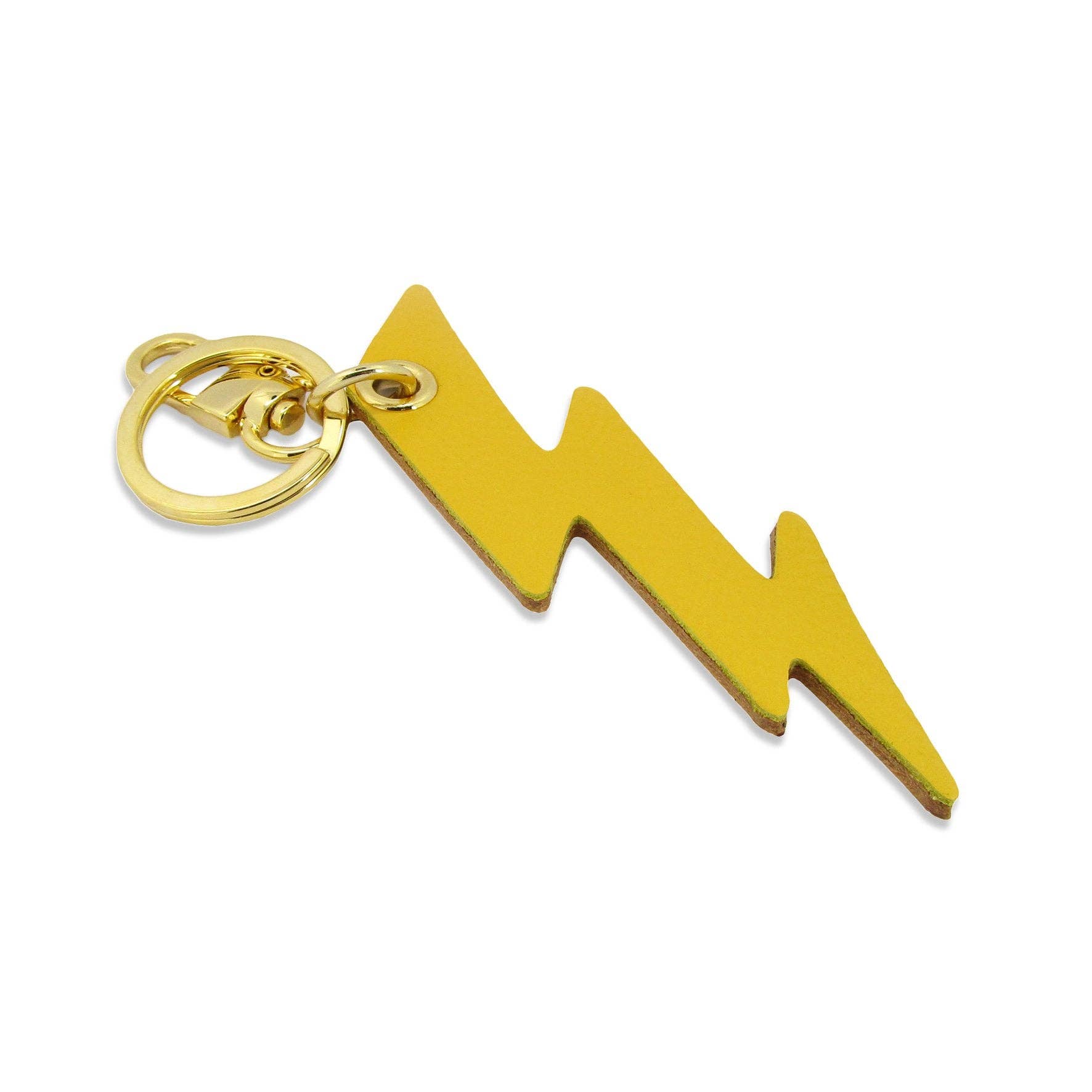 'Alkemest - Wholesale Keychain - Unisex - Neon Leather Lightning Bolt Key Ring / Bag Charms: 3 Colours7