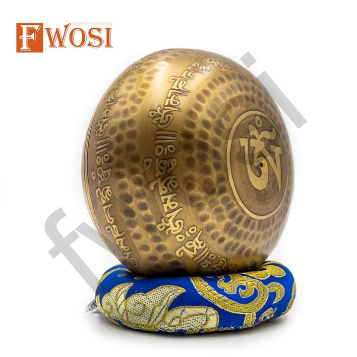 Fwosi - Wholesale Meditation Supplies - Tibetan Singing Bowl Set | Antique Mindfulness Bell Sound Bowl Mallet & Cushion | Meditation Bowl | Healing Bowl | Self-Care Gift6