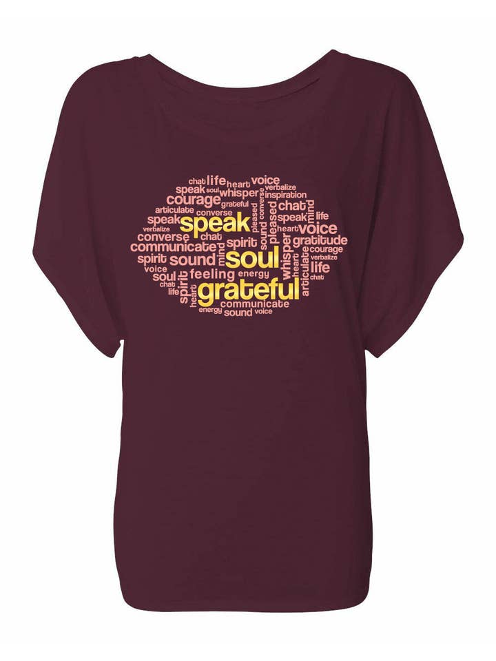 Speak Soul Grateful Flowy - Maglietta Dolman con maniche drappeggiate per la vendita all'ingrosso da parte di Soul Grateful