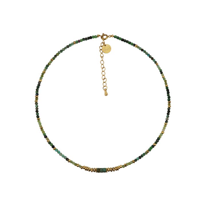 REMOVED BRAND - Wholesale Choker/Collar - Pack of 2 Rim C7 Necklaces Opal, Ruby Zoisite, Turquoise