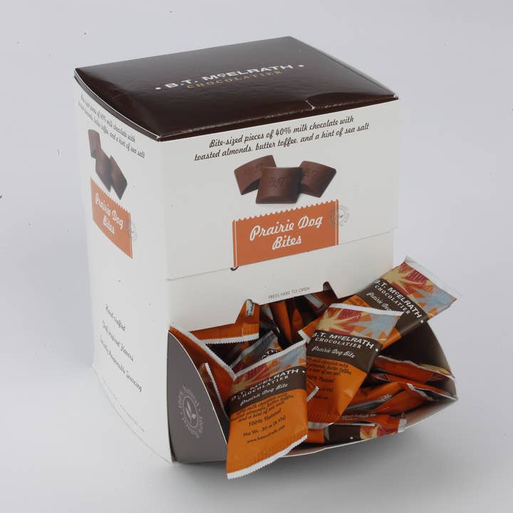 Annie B's - Wholesale Chocolate Box - Prairie Dog Chocolate Bites - 90pc. Gravity Feed Box