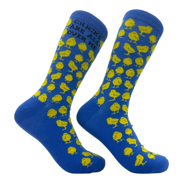 Chicks Are All Over Me Socks for wholesale by Crazy Dog T-Shirts