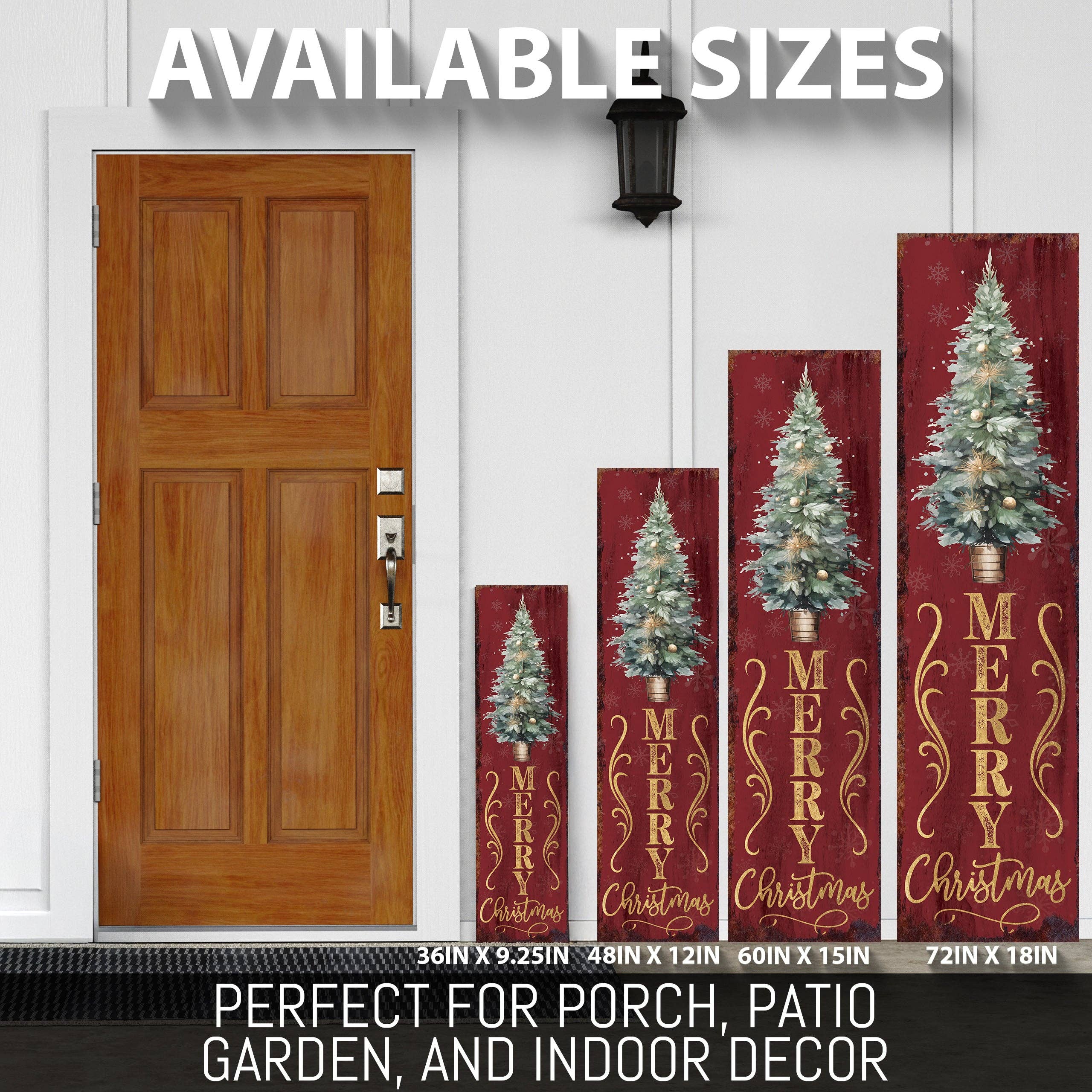 TX USA Corporation - Wholesale Christmas Decoration - Vintage Farmhouse Merry Christmas Porch Sign | Outdoor Holiday Decor1
