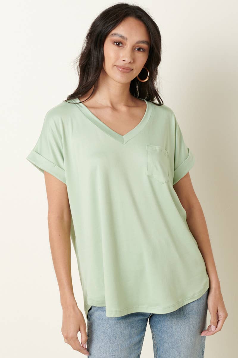 mittoshop – Engroshandel Strikket top - Dame – T9153 - DTY V-HALS MED 1 LOMMEDETALJE DOLMAN STRIKKET TOP60