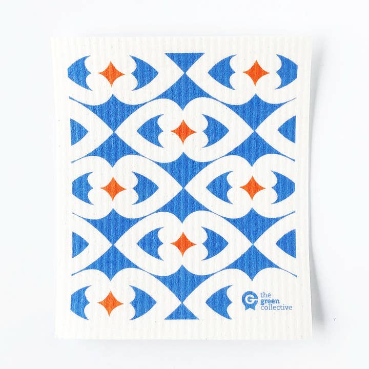 Blue Heart Swedish Dishcloth Spruce for wholesale by The Green Collective