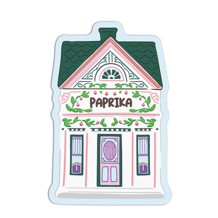 Paprika Spice Jar House Textured Stickers for wholesale by Girls Printing House