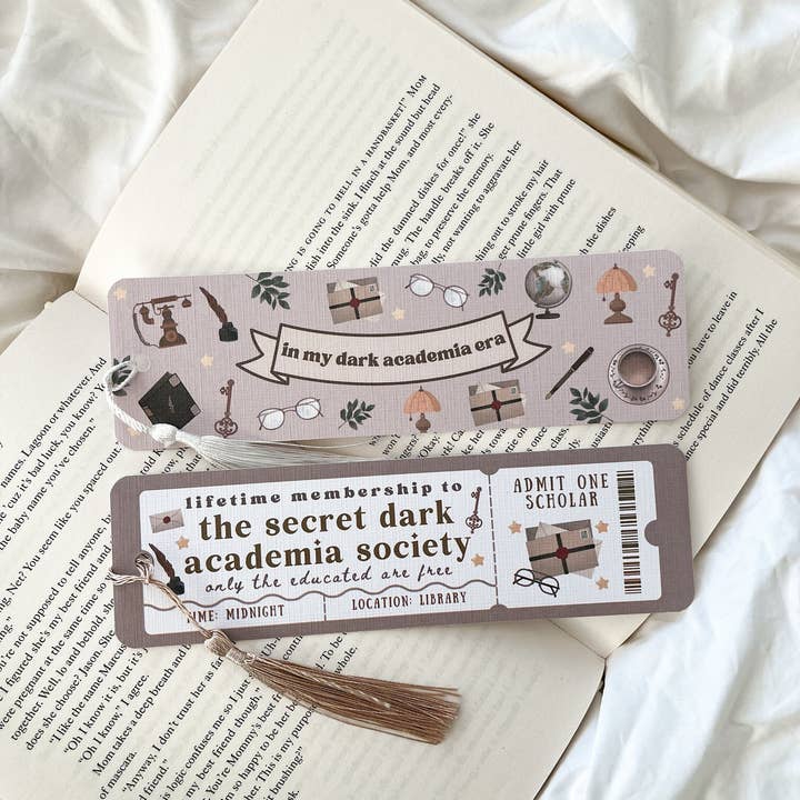 Secret Dark Academia Society Bookmark | Dark Academia Club Bookmark and other Purchase Wholesale academia. Free Returns & Net 60 Terms on Faire trending on Faire.