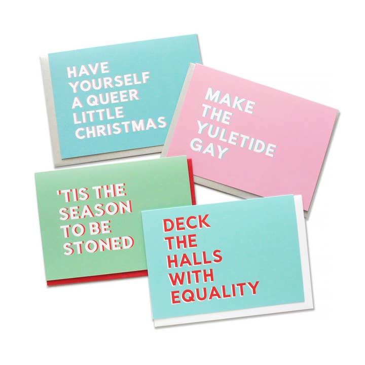 Word For Word Factory – wholesale Christmas card – QUEER CHRISTMAS CARDS Gay LGBTQ+ Holiday Cards