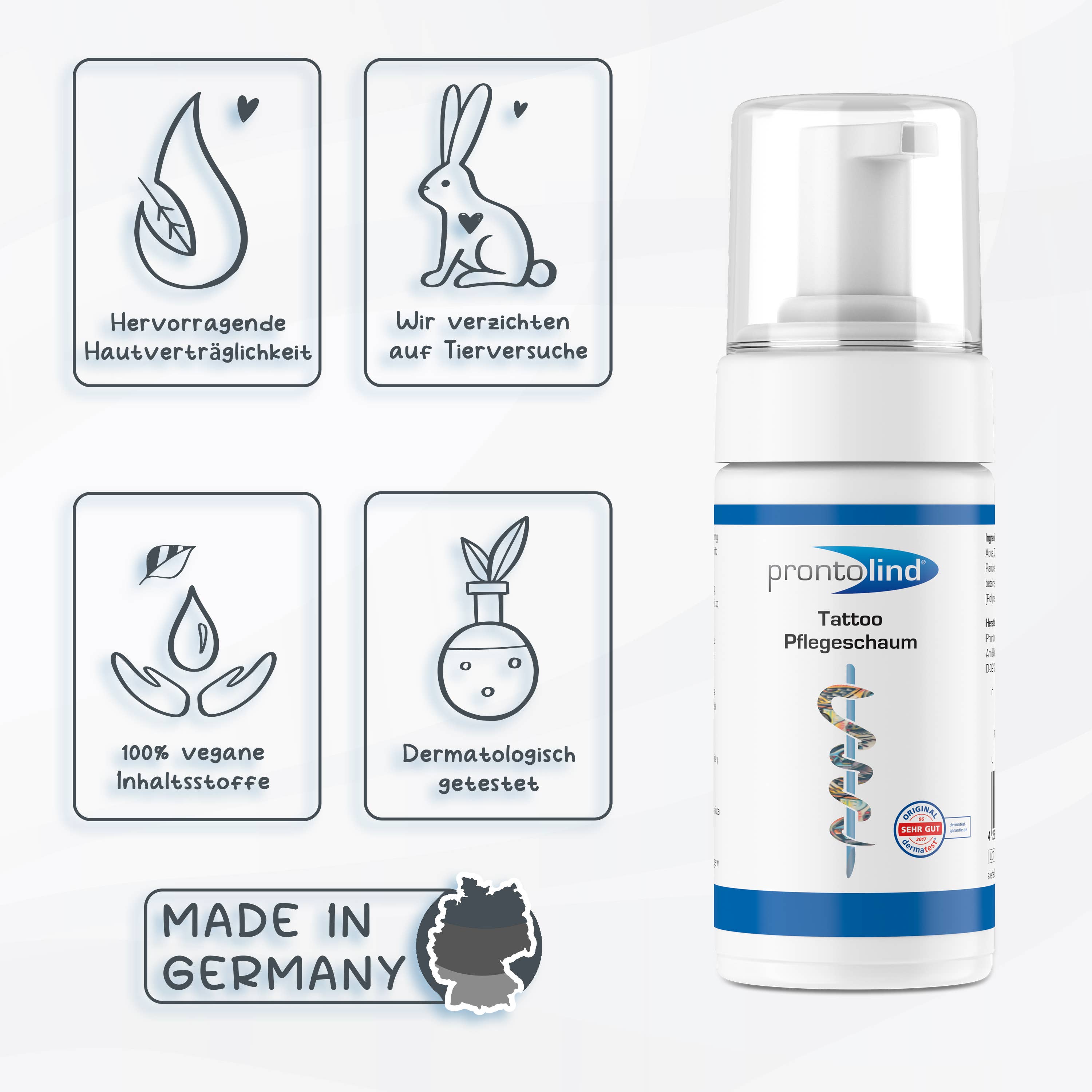 Prontolind - Wholesale Tattoo Ointment/Care - Prontolind tattoo foam 100ml1