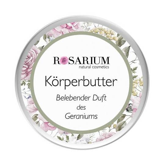 Manteca corporal: aroma vigorizante de geranio para venta al por mayor de ROSARIUM cosmetics
