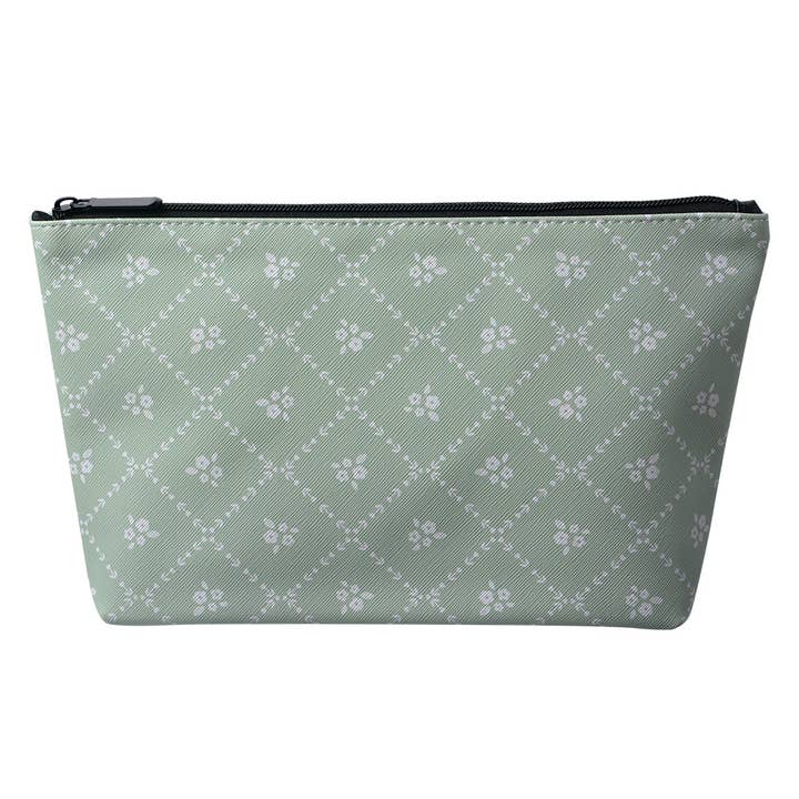 JZTT0005-01 Ladies' Toiletry Bag 26x6x16 cm Green Synthetic for wholesale by Clayre & Eef