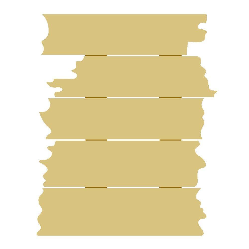 Diverse Woodworking - Wholesale Cutouts - Shiplap Unfinished Wood Cutout Style 60