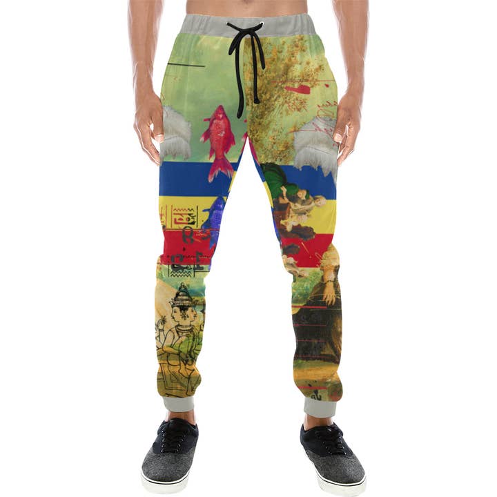 Calça de moletom com estampa de homem THE WHITE FEATHER HEADDRESS por atacado de Bønes and Balløøns