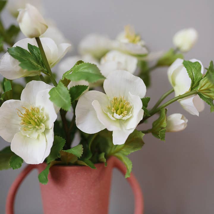 Prestige Botanicals - Vente Fleurs artificielles - Hellébore blanc réaliste 18"3