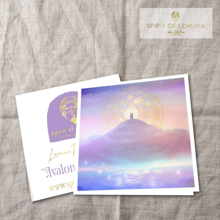 Avalon Emerging - Biglietto di auguri quadrato per la vendita all'ingrosso da parte di Spirit of Lemuria