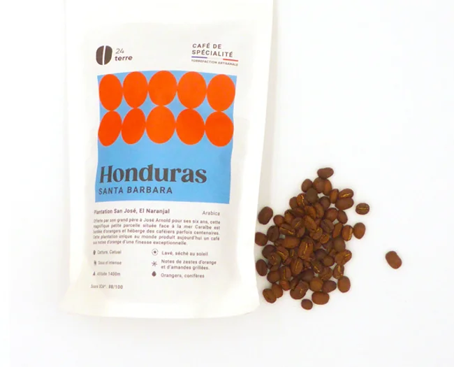 Café 24TERRE - Wholesale Coffee Beans - San José coffee beans, El Naranjal, origin Honduras 200 g1