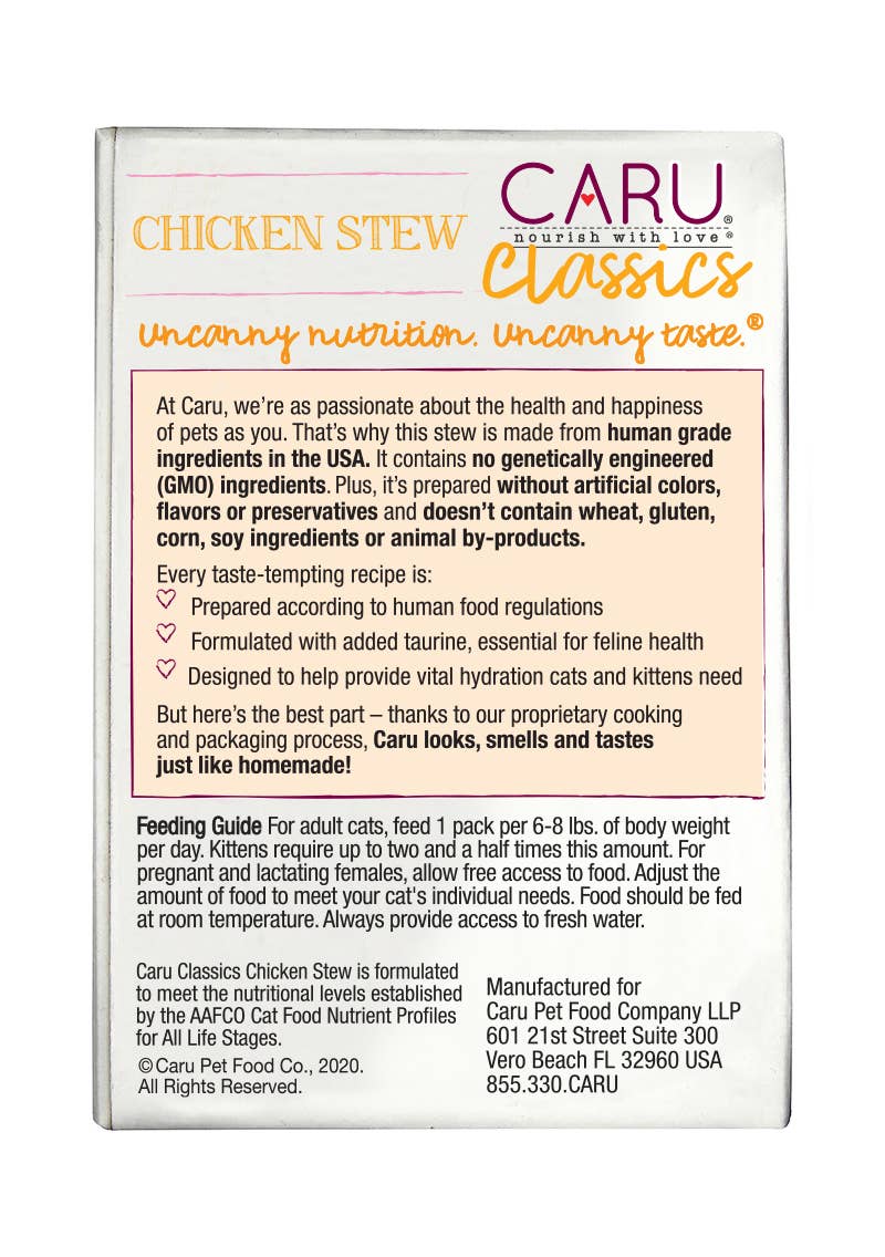 Caru - Wholesale Pet Food - Cat - Caru Classics Chicken Stew for Cats1