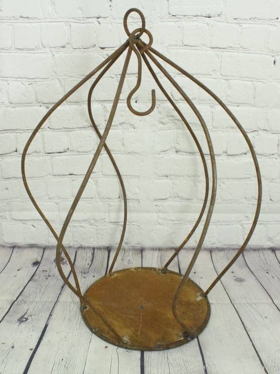 Iron Swirl Design Hanging Shelf with S Hook Attached for wholesale by Garden Iron And More