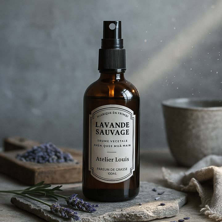 Spray per la casa alla lavanda selvaggia per la vendita all'ingrosso da parte di Atelier Louis