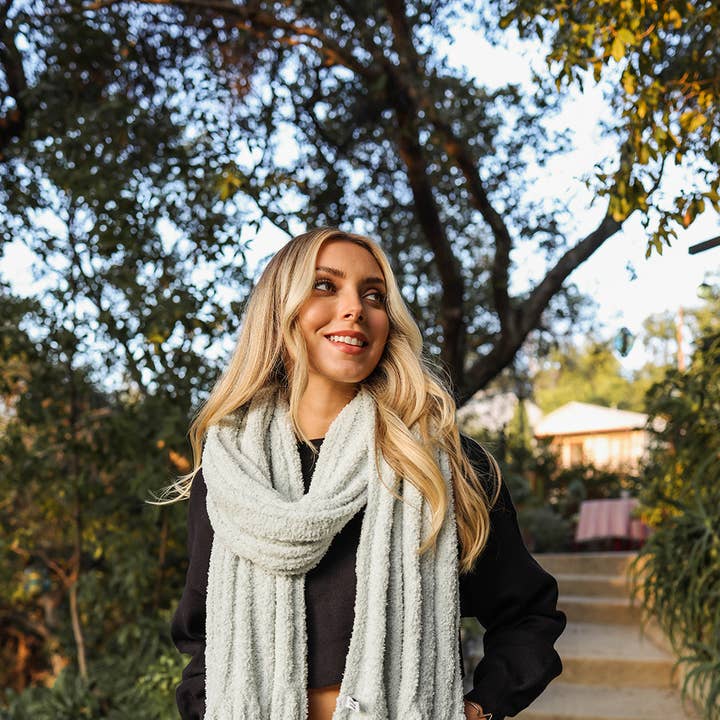 Leto Accessories - Wholesale Scarf - Women's - Warm & Cozy Boucle Knit Wrap Scarf – Soft & Snuggly 🥰