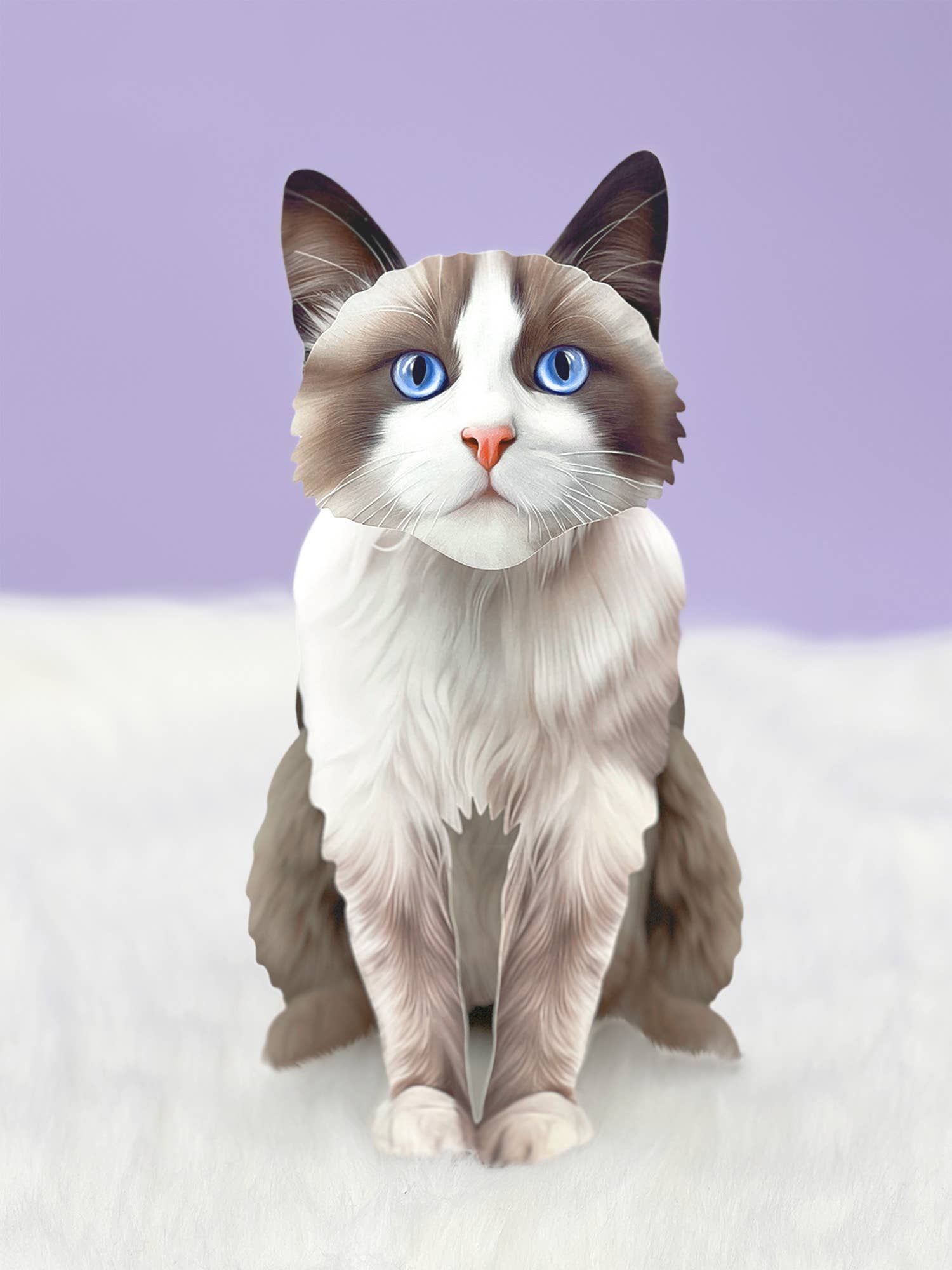 FreshCut Paper LLC - Wholesale Everyday Greeting Card - Ragdoll Cat (6 Pop-up Greeting Cards)0