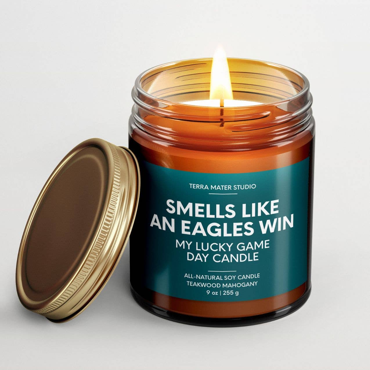 Terra Mater Studio LLC - Wholesale Jar/Filled Candle - Smells Like An Eagles Win Game Day Candle | Eagles Merch2