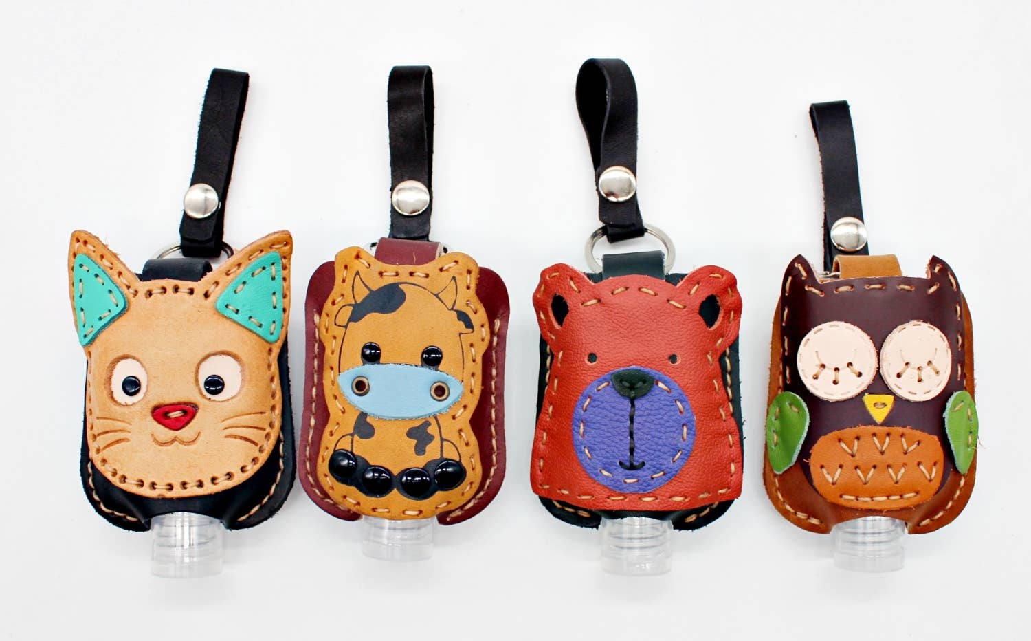 Atlas Goods By Your Needs Company - Wholesale Hand Sanitizer - Handmade leather hand sanitizer holder with 2 oz. bottle2