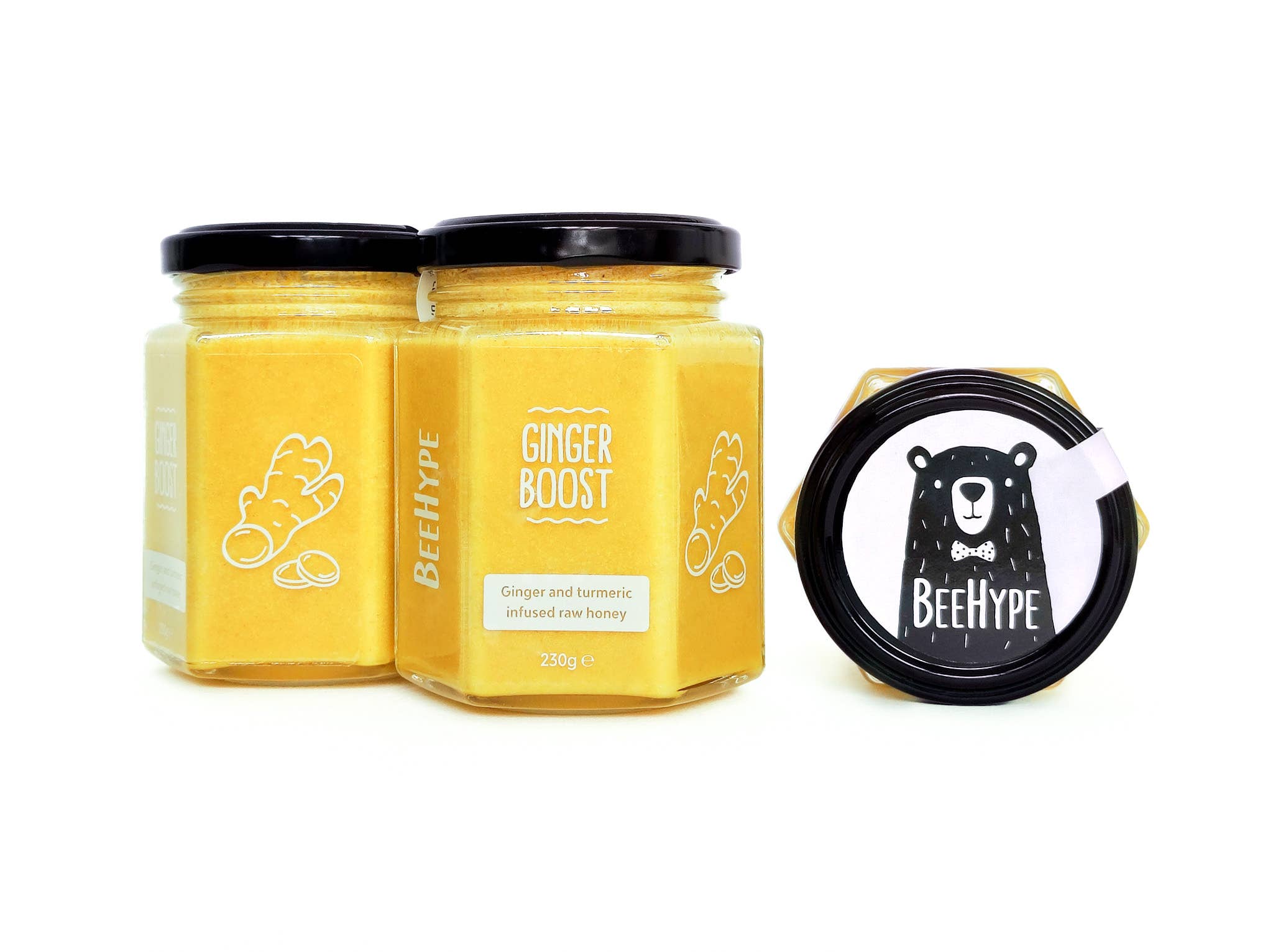 BeeHype – wholesale Honey – Ginger Boost Honey - Superfood blend with ginger &  turmeric2