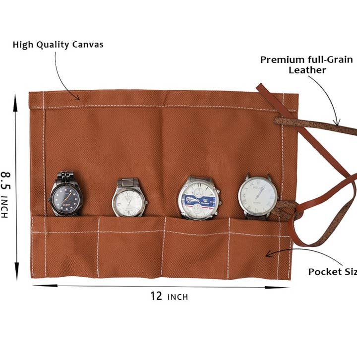 greenman premier essentials - Wholesale Watch Band/Strap - Unisex - Watch Roll Canvas Watch Travel Case Watch Holder