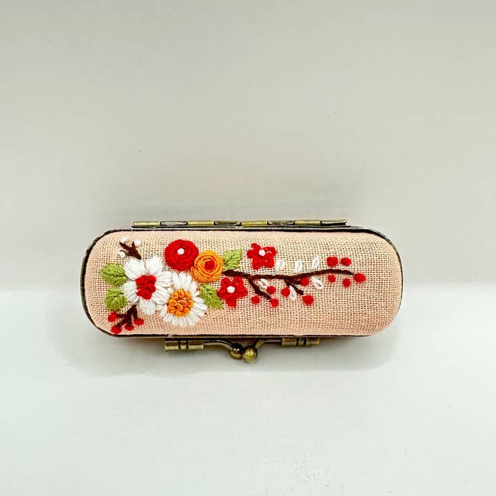 Quince Fables - Wholesale Lip Balm Case/Holder - Embroidered Lipstick Case, Collection Cecilia (NO MIRROR) 🪡 5